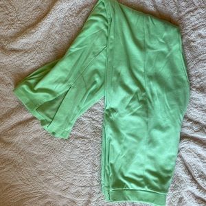 ASOS green flare split hem pants